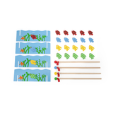 Viga Wooden Fishing Game, Montessori Magnetic Toy with 4 Rods & Numbered Fish, Develops Fine Motor Skills & Early Number Recognition, Eco-Friendly & Non-Toxic Educational Toy, for Ages 18M+
