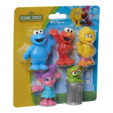 Sesame Street 5 Pack Mini Figures, 3-Inch Collectible Toys, Includes Elmo, Cookie Monster, Big Bird, Oscar the Grouch, and Abby Cadabby, Offically Licensed by Just Play for Kids Ages 2 and Up