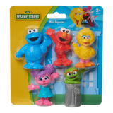 Sesame Street 5 Pack Mini Figures, 3-Inch Collectible Toys, Includes Elmo, Cookie Monster, Big Bird, Oscar the Grouch, and Abby Cadabby, Offically Licensed by Just Play for Kids Ages 2 and Up