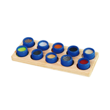 Viga Touch & Match, 10 Piece Texture & Colour Puzzle, Montessori Wooden Toy, Develops Sensory, Cognitive & Fine Motor Skills, Non-Toxic & Eco-friendly Kids Educational Toy, Suitable for Children 3Y+