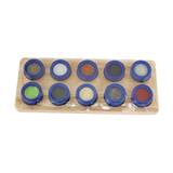 Viga Touch & Match, 10 Piece Texture & Colour Puzzle, Montessori Wooden Toy, Develops Sensory, Cognitive & Fine Motor Skills, Non-Toxic & Eco-friendly Kids Educational Toy, Suitable for Children 3Y+