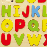 Viga ABC Alphabets, 26 Piece Block Puzzle, Montessori Wooden Toy, Develops Sensory, Cognitive & Fine Motor Skills, Non-Toxic & Eco-friendly Kids Educational Toy, Suitable for Boys and Girls Aged 3Y+