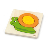 Viga Snail, 4 Piece Block Puzzle, Montessori Wooden Toy, Develops Sensory, Cognitive & Fine Motor Skills, Non-Toxic & Eco-friendly Kids Educational Toy, Suitable for Boys and Girls Aged 18M+