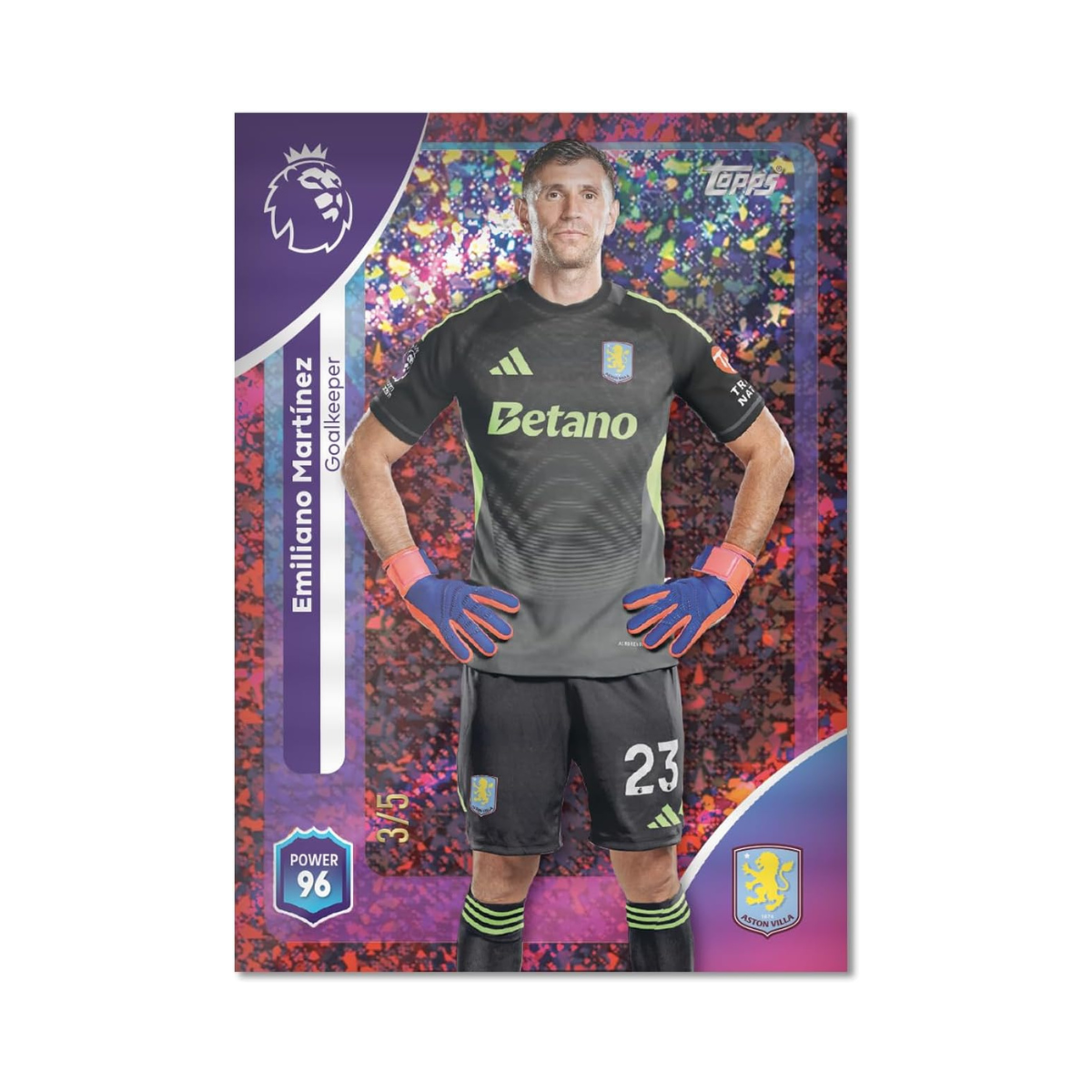 Topps Premier League 2025 2026 Football Trading Cards Mega Tin Goal Machines Edition, Includes 40 Cards and 3 Exclusive Limited Edition Cards, Official Premier League Collectibles