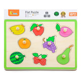 Viga Fruit, 8 Piece Knob Puzzle, Montessori Wooden Toy, Develops Sensory, Cognitive & Fine Motor Skills, Non-Toxic & Eco-friendly Kids Educational Toy, Suitable for Boys and Girls Aged 18M+