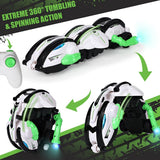 Crazon RC Stunt Car 360° Rolling Snake Car with LED Lights – Green