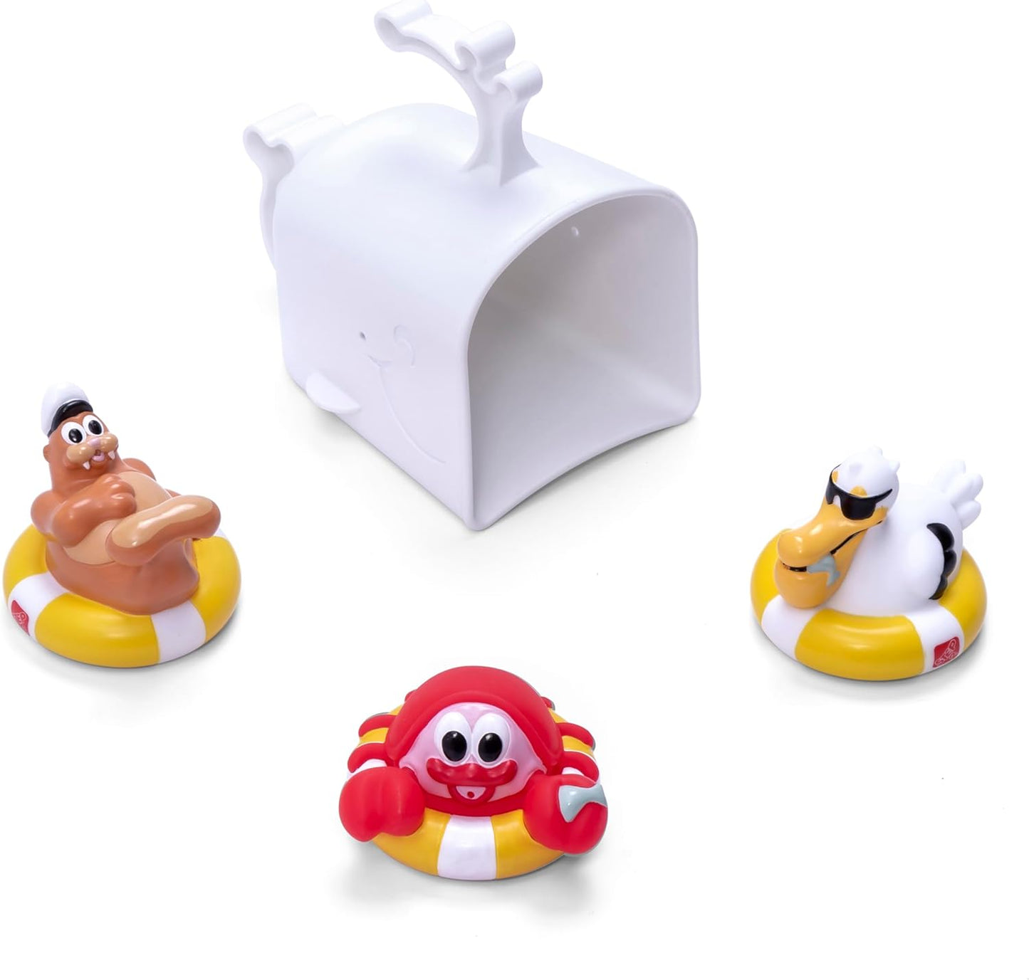 Step2 Nautical Rain Showers Bath Set for Kids, Interactive Bath Boat Water Play Toy with Floating Figures & Rain Shower Spinner, STEM Learning Bath Toy for Toddlers 2+