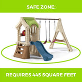 Step2 Play Up Gym Set Refresh, Outdoor Climber, Slide and Swing Set for Kids Ages 3 to 8, Backyard Playhouse Activity Center, Play Sets