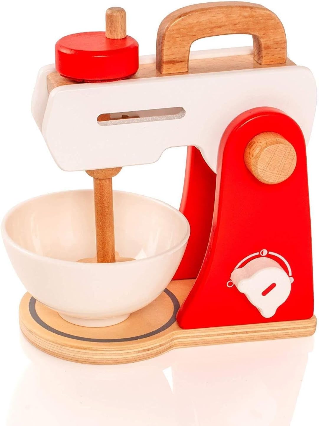 VIGA Wooden Kitchen Mixer Pretend Play Toy for Kids, Role-Play Cooking Fun, Ages 12+ Months
