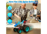 Crazon 1:14 Shark Stunt RC Car, 5 Wheel Anti Flip Design, 360° Spin, Drift Action, Rear Wheel Standing, 2.4GHz Remote Control Car for Kids 3+