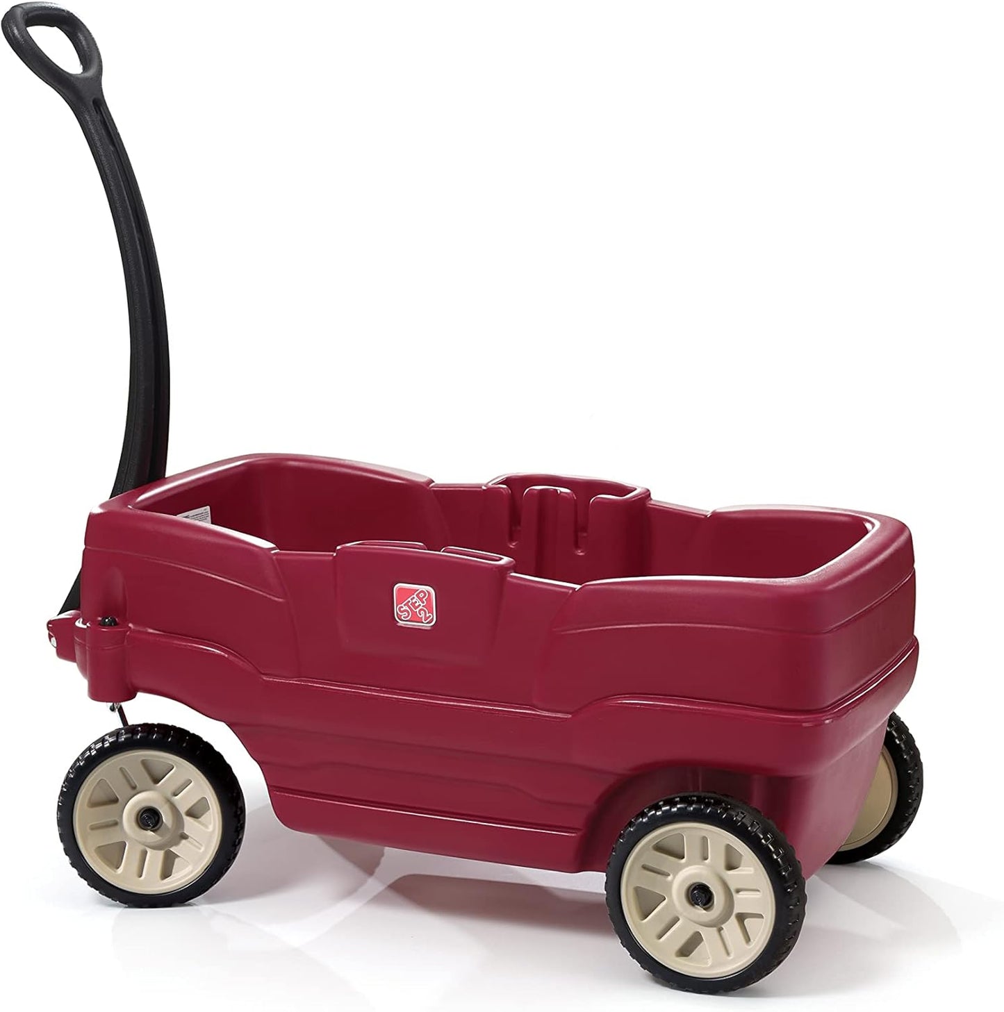 Step2 Neighborhood Wagon With Seats, Red, Kids Pull-Along Ride-On Wagon for Toddlers & Preschoolers