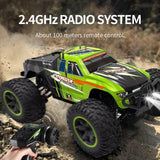 Crazon 2.4GHz RC High Speed Off Road Truck 1:10 Scale 4WD Remote Control Car RTR, 55kmh Fast Racing Monster Truck with LED Lights, Assorted Color, Ages 14+
