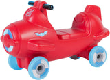 Step2 Sky Rider Up & Down Roller Coaster Ride-On Toy with Airplane Coaster Car, Indoor & Outdoor Playset for Toddlers, Durable Plastic Track, Red, 2+ Years