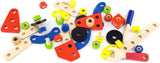 Viga Construction Block Set 68pcs, Wooden Building Blocks for Boys and Girls 3+, Creative Toy for Imaginative Play, Non-Toxic, Stacking and Construction Set