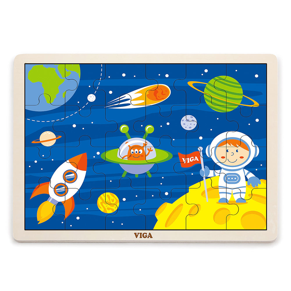 Viga Fruit, 8 Piece Knob Puzzle, Montessori Wooden Toy, Develops Sensory, Cognitive & Fine Motor Skills, Non-Toxic & Eco-friendly Kids Educational Toy, Suitable for Boys and Girls Aged 18M+