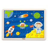 Viga Fruit, 8 Piece Knob Puzzle, Montessori Wooden Toy, Develops Sensory, Cognitive & Fine Motor Skills, Non-Toxic & Eco-friendly Kids Educational Toy, Suitable for Boys and Girls Aged 18M+
