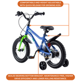 Chipmunk MK 16 Inch Bicycle with Lightweight Steel Frame, Adjustable Seat and Handle, Front + Rear Brakes, 95% Pre-Assembled Kid's Bikes with Training Wheels for Children 4-7 Years Old, Blue