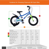 Chipmunk MK 14 Inch Bicycle with Lightweight Steel Frame, Adjustable Seat and Handle, Front + Rear Brakes, 95% Pre-Assembled Kid's Bikes with Training Wheels for Children 3-6 Years Old, Blue