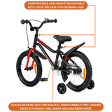 Chipmunk MK 18 Inch Bicycle with Lightweight Steel Frame, Adjustable Seat and Handle, Front + Rear Brakes, 95% Pre-Assembled Kid's Bikes with Training Wheels for Children 6-9 Years Old, Black