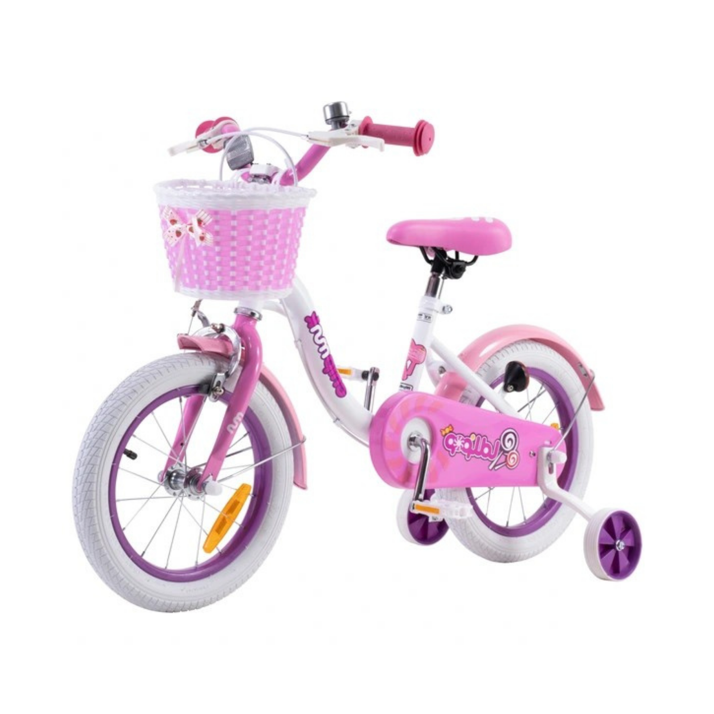 Chipmunk MM 16 Inch Bicycle with Lightweight Steel Frame, Basket, Adjustable Seat and Handle, Front + Rear Brakes, 85% Pre-Assembled Kid's Bikes with Training Wheels for Children 4-7 Years Old, White