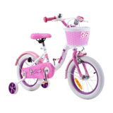 Chipmunk MM 18 Inch Bicycle with Lightweight Steel Frame, Basket, Adjustable Seat and Handle, Front + Rear Brakes, 85% Pre-Assembled Kid's Bikes with Training Wheels for Children 6-9 Years Old, White