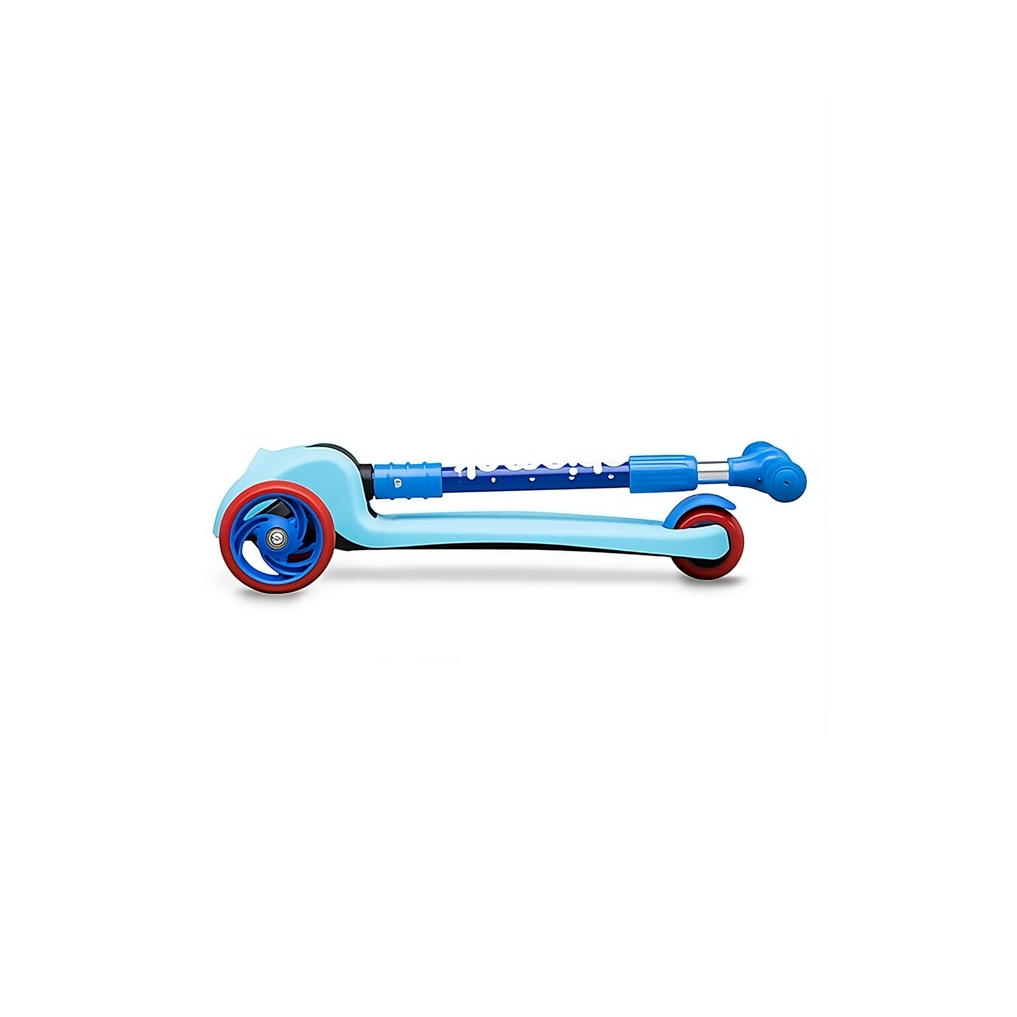 Chipmunk Folding Kids Scooter with Height Adjustable Handle, 3 Wheel Stable Design with Lightweight Plastic Frame and Rear Brakes, Suitable for Boys and Girls 3+ Years Old, Blue