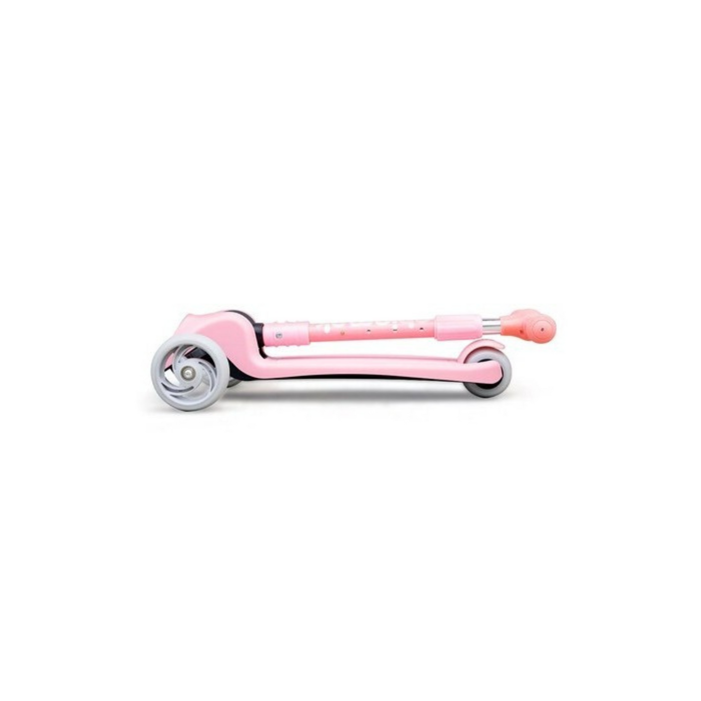 Chipmunk Folding Kids Scooter with Height Adjustable Handle, 3 Wheel Stable Design with Lightweight Plastic Frame and Rear Brakes, Suitable for Boys and Girls 3+ Years Old, Pink