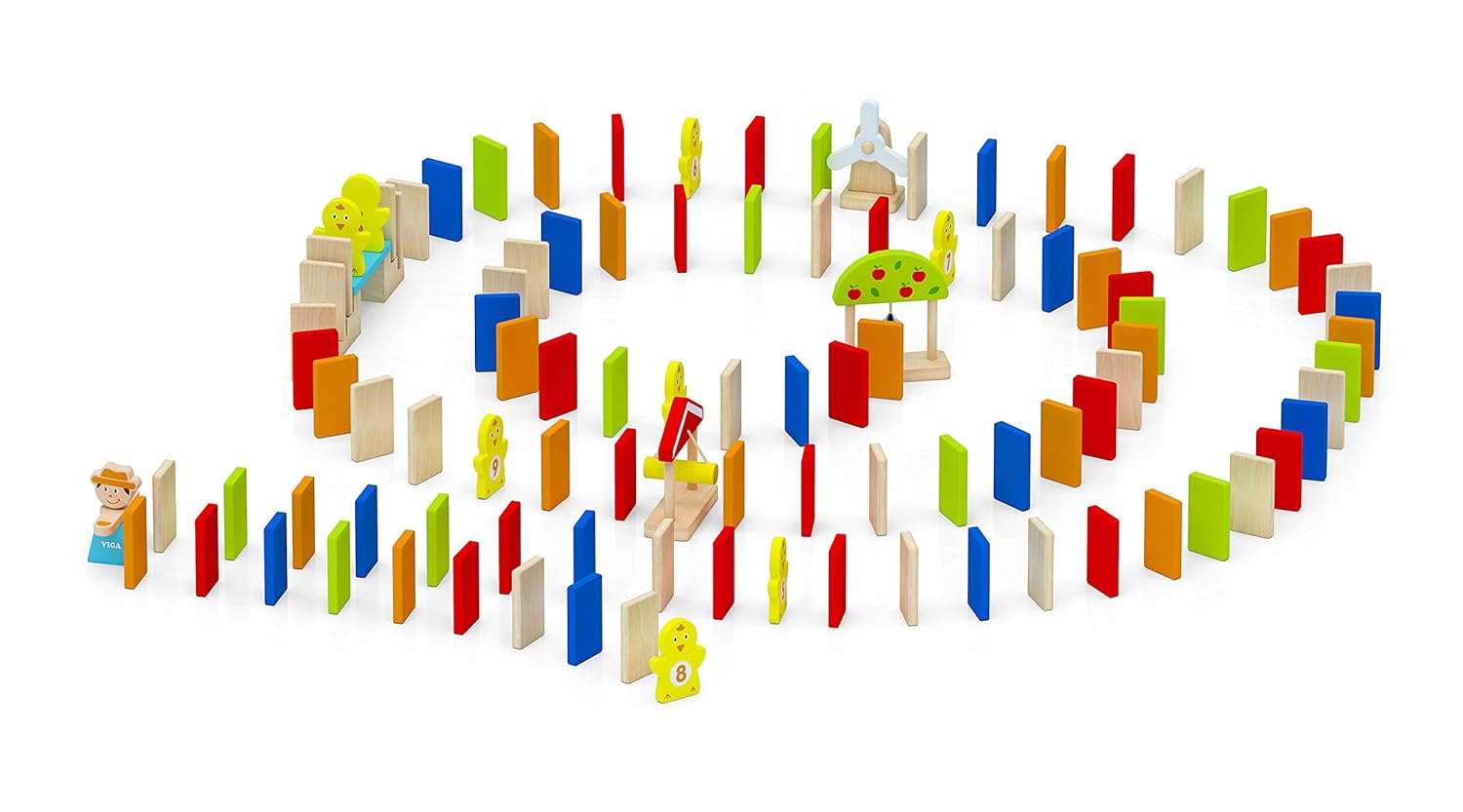 Viga Domino Run Set For Kids Ages 3+ Years