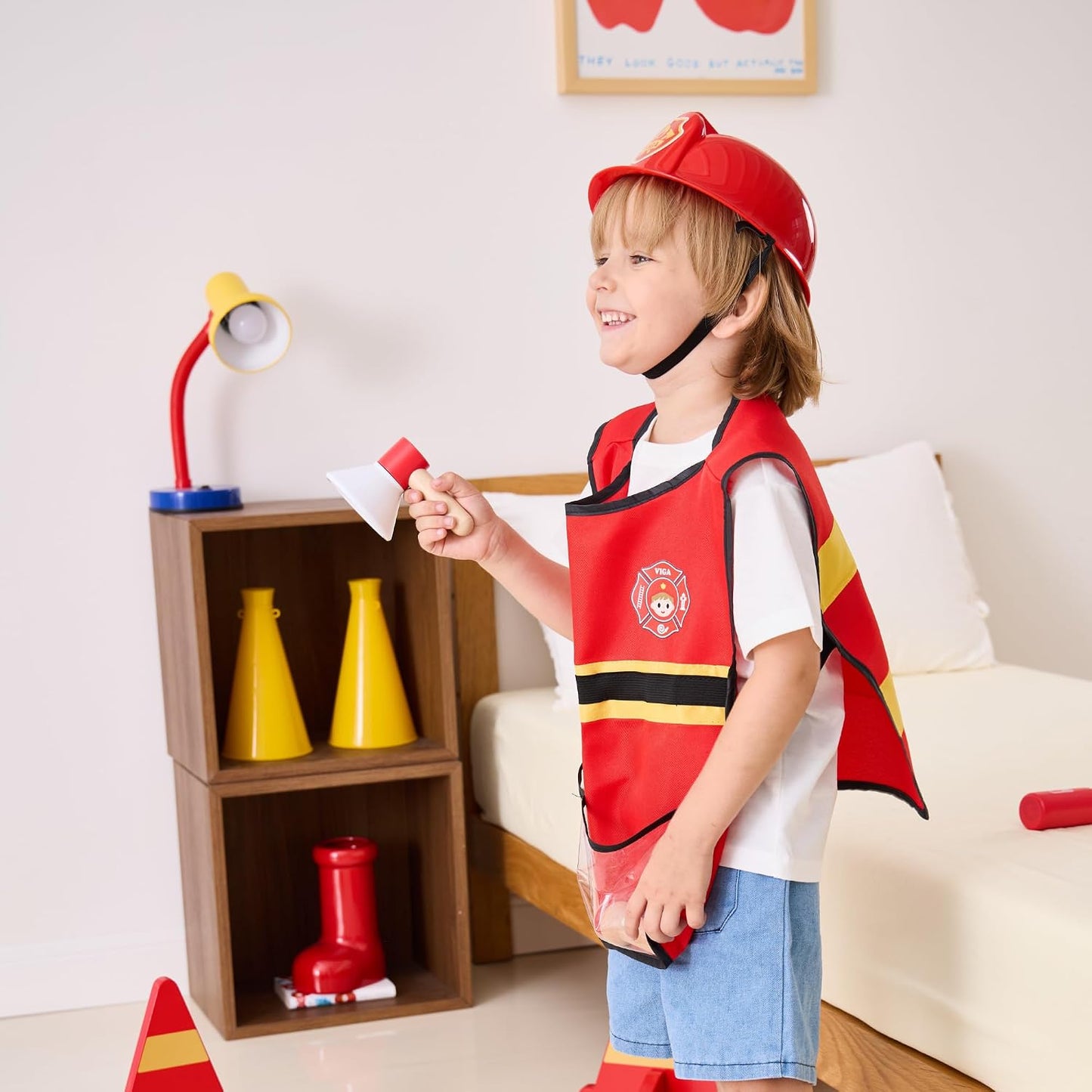 Viga 44714 Little Firefighter Role Playset 8-Pieces