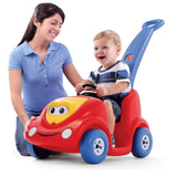 Step2 10th Anniversary Edition Buggy Single Seater Kids Push Car, Easy to Store Ride On Toy with Seatbelt, Horn and Storage Trunk, Suitable for Children both Boys and Girls Aged 18m and Above, Red, Pink
