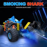 Crazon 1:10 Shark Monster RC Car with Fog Mist Effect, 2.4GHz Remote Control, Dual Rechargeable Batteries, 6+