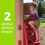 Step2 Naturally Playful Playhouse Climber, Swing Extension, Playhouse + Slide + Swings, Outdoor Playset for Kids 3+