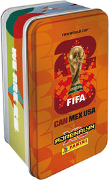Panini FIFA World Cup 2026 Adrenalyn XL Classic Tin Trading Cards, 8 Packs with Limited Edition Cards and Golden Baller, Official Football Collectible Card Game Set for Kids and Collectors Age 6+