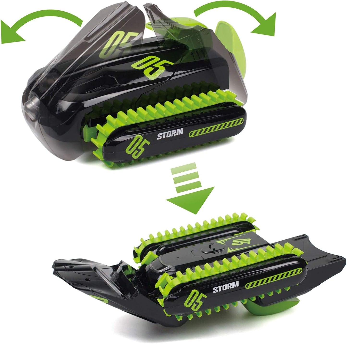 Crazy Aaron 2.4G 4 Channel Amphibious Stunt RC Car with Multi Direction Control, Remote Control Vehicle Toy, 6+