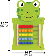 Viga Abacus Activity Panel, Montessori Wooden Wall Toy, Early Math & Counting Learning Tool, Develops Cognitive & Fine Motor Skills, Eco-Friendly Educational Toy, for Boys & Girls 18M+