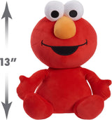 Just Play Sesame Street Elmo 35 cm Weighted Cuddly Toy for Soothing Red Soft Plush Toy Kids Toy from 18 Months