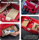 Step2 All Around Canopy Wagon 822700, Red, Kids Ride-On Pull Wagon with Canopy, Toddlers & Preschoolers