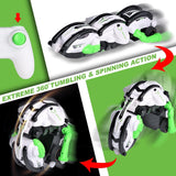 Crazon RC Stunt Car 360° Rolling Snake Car with LED Lights – Green