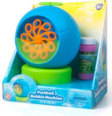 Fubbles Football Bubble Machine, Foam PVC Soccer Ball Design, Automatic Bubble Maker, Includes Bubble Solution, Outdoor Play Toy, Size 5, Ages 3+
