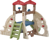 Step2 Alpine Ridge Climber & Slide for Kids 2+, Outdoor Playset with 5 Climbing Walls, Slide, Crawl Tunnels & Steering Wheel, Play Sets & Playground Equipment