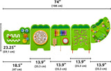 Viga Large Crocodile Activity Panel, 5-in-1 Montessori Wooden Wall Toy, Sensory Learning Board for Brain & Motor Skill Development, Eco-Friendly Educational Toy, for Boys & Girls 18M+
