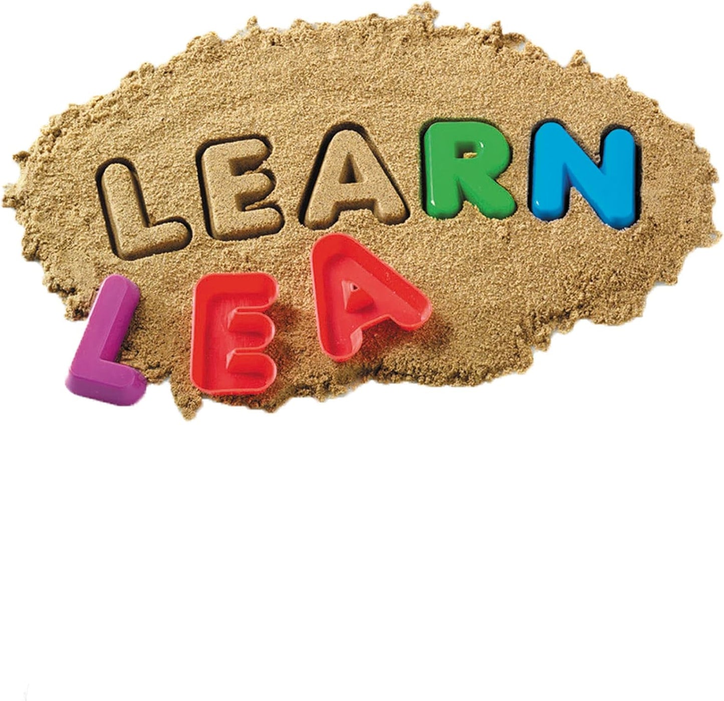 Learning Resources Sand Moulds, Uppercase Alphabet, Set of 26, Letter Recognition & Early Literacy Toy, Fine Motor Skills, Includes Mesh Storage Bag, Ages 3+
