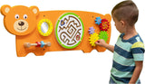 Viga Bear Activity Board, Montessori Wooden Wall Toy, Sensory Learning Panel for Brain & Motor Skill Development, Eco-Friendly & Space-Saving Educational Toy, for Boys & Girls 18M+