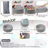 Foam Ball Pit for Toddlers 90cm Round Baby Ball Pool with Memory Foam, Soft Playpen Indoor Outdoor Kids Playground, Balls Not Included, Ages 6 Months+
