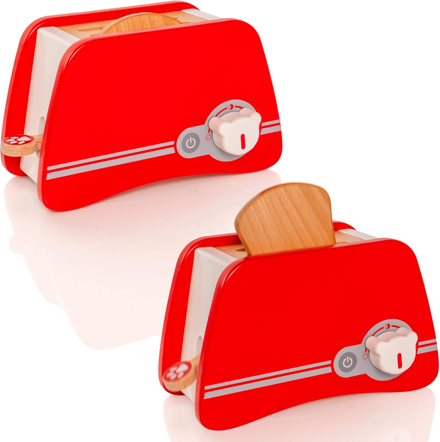 Viga Toys Wooden Toaster, Pretend Play Kitchen Accessory, Ages 3+