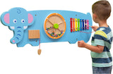 Viga Elephant Wall Panel, Montessori Wooden Sensory Activity Board, Develops Logic, Motor Skills & Hand-Eye Coordination, Eco-Friendly & Non-Toxic Educational Toy, for Boys & Girls 18M+