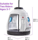 Step2 Space Capsule Swing for Toddlers – Rocket Ship Swing for 2 Kids, Indoor & Outdoor Use, Weather-Resistant Ropes (80 x 73.7 x 85.1 cm)