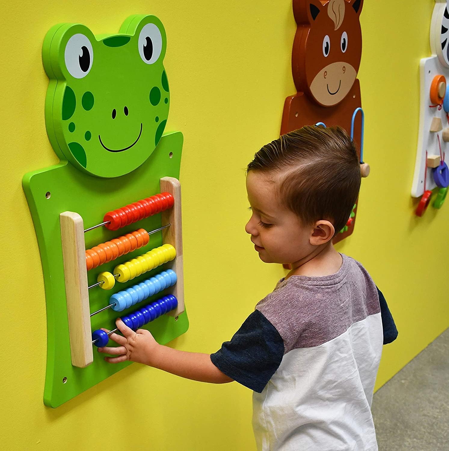 Viga Abacus Activity Panel, Montessori Wooden Wall Toy, Early Math & Counting Learning Tool, Develops Cognitive & Fine Motor Skills, Eco-Friendly Educational Toy, for Boys & Girls 18M+