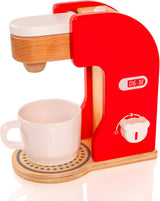 VIGA Pretend Play Wooden Coffee Maker for Toddlers, Role Play Educational Toy, Ages 3+