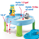 Step2 Splash N Scoop Bay, Indoor and Outdoor Sand and Water Table, Sensory Playset, Activity Toy with5 Piece Accessories, STEM Toy and Activity Centre, Suitable for Kids both Boys and Girls Aged 2+